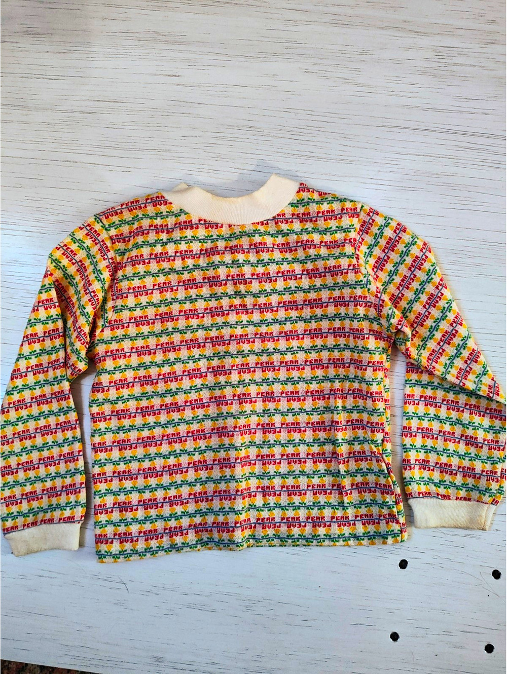 Cee Tee Playwear Children's Vintage Pear  Long Sleeve Crew Neck T-Shirt 4t